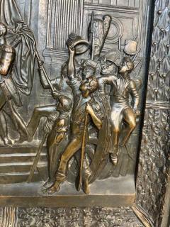 French Victorian patriotic bronze wall plaque - 4661433