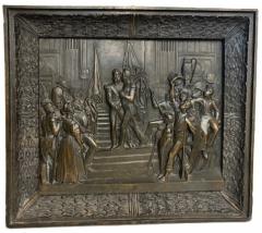 French Victorian patriotic bronze wall plaque - 4692481