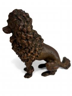 French Victorian small bronze seated French Poodle - 4673648