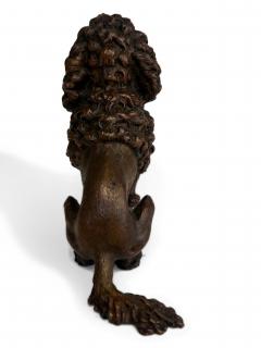 French Victorian small bronze seated French Poodle - 4673649