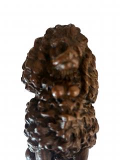 French Victorian small bronze seated French Poodle - 4673650
