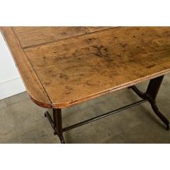 French Vintage Bistro Table with Wood Top - 3856162
