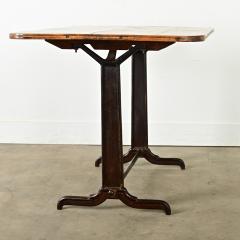 French Vintage Bistro Table with Wood Top - 3856210