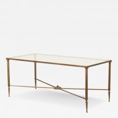 French Vintage Brass Glass Coffee Table - 3005290