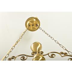 French Vintage Brass Silk Fringe Billiard Light - 4215757
