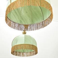 French Vintage Brass Silk Fringe Billiard Light - 4215769