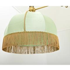 French Vintage Brass Silk Fringe Billiard Light - 4215770