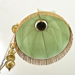 French Vintage Brass Silk Fringe Billiard Light - 4215790