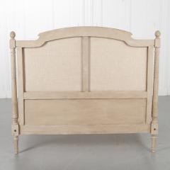 French Vintage Carved and Painted Louis XVI style Queen Bed - 2586075