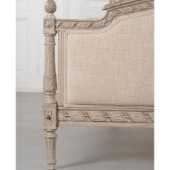 French Vintage Carved and Painted Louis XVI style Queen Bed - 2586108