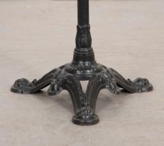 French Vintage Cast Iron Cultured Marble And Brass Bistro Table - 973034