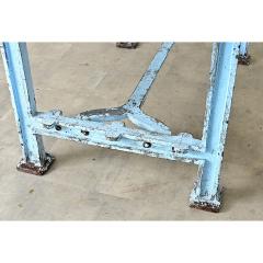 French Vintage Cast Iron Wood Top Work Table - 4542014