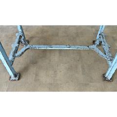 French Vintage Cast Iron Wood Top Work Table - 4542028