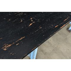 French Vintage Cast Iron Wood Top Work Table - 4542034