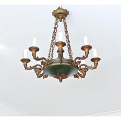 French Vintage Empire Style Gilt Bronze Tole Flush mount - 4541993