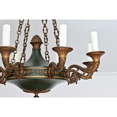French Vintage Empire Style Gilt Bronze Tole Flush mount - 4541994