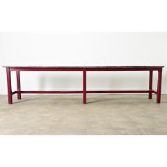 French Vintage Farm Table with Zinc Top - 4249713