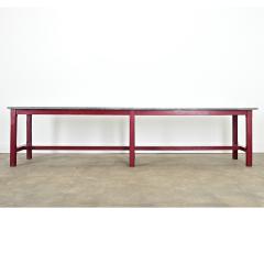French Vintage Farm Table with Zinc Top - 4249719