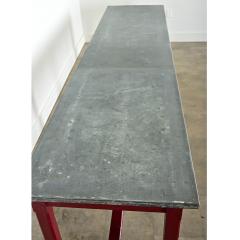 French Vintage Farm Table with Zinc Top - 4249720