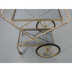 French Vintage Folding Brass Bar Cart - 1754021