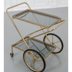 French Vintage Folding Brass Bar Cart - 1754030