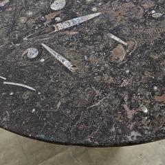 French Vintage Fossil Marble Dining Center Table - 4688245