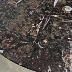French Vintage Fossil Marble Dining Center Table - 4688248