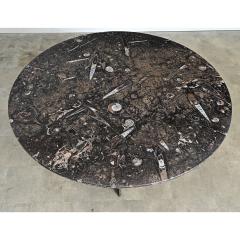 French Vintage Fossil Marble Dining Center Table - 4688261