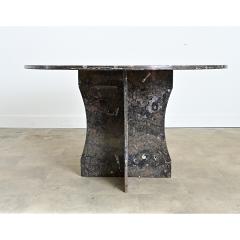 French Vintage Fossil Marble Dining Center Table - 4688268