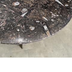 French Vintage Fossil Marble Dining Center Table - 4688272