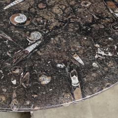 French Vintage Fossil Marble Dining Center Table - 4688281