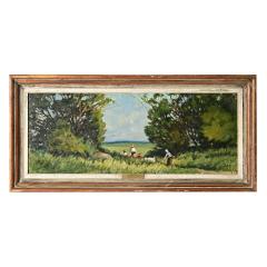French Vintage Framed Landscape Painting - 4306690