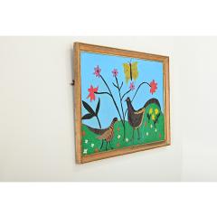 French Vintage Framed Painting of Pheasants - 4415632