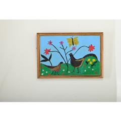 French Vintage Framed Painting of Pheasants - 4415643