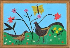 French Vintage Framed Painting of Pheasants - 4426477