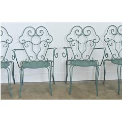 French Vintage Garden Table Set of Four Chairs and Table - 4643064