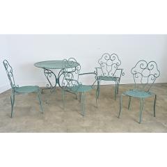 French Vintage Garden Table Set of Four Chairs and Table - 4643069