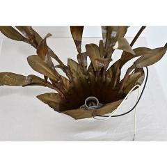 French Vintage Gilded Metal Basket of Flowers Wall Sconce - 4612045
