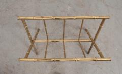 French Vintage Gilt Metal Faux Bamboo Book Holder - 1344362