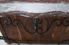 French Vintage Iron and Marble Console Table - 1878930