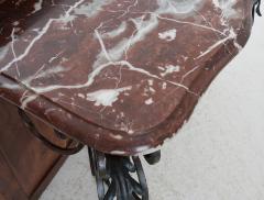 French Vintage Iron and Marble Console Table - 1878931