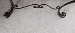 French Vintage Iron and Marble Console Table - 1878936
