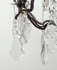 French Vintage Louis XV Style Bronze and Crystal Chandelier - 4093791