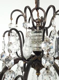French Vintage Louis XV Style Bronze and Crystal Chandelier - 4093792
