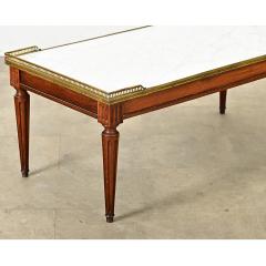 French Vintage Mahogany Louis XVI Style Coffee Table - 4299104
