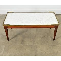 French Vintage Mahogany Louis XVI Style Coffee Table - 4299106