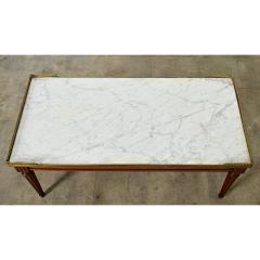 French Vintage Mahogany Louis XVI Style Coffee Table - 4299144