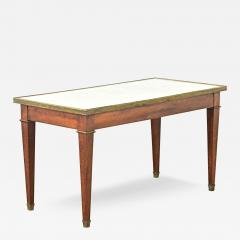 French Vintage Mahogany Marble Coffee Table - 4248732