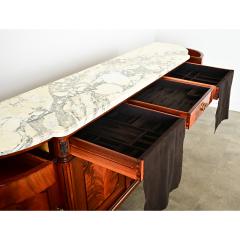 French Vintage Mahogany Marble Top Enfilade - 4282167