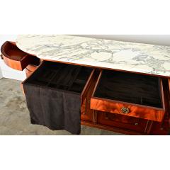 French Vintage Mahogany Marble Top Enfilade - 4282169